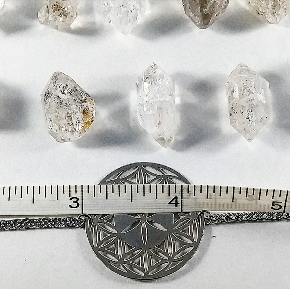 Stainless Steel Sacred Geometry Choker Set - Picture 3 of 5